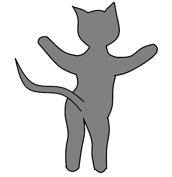 Katt som dansar - rörlig gif